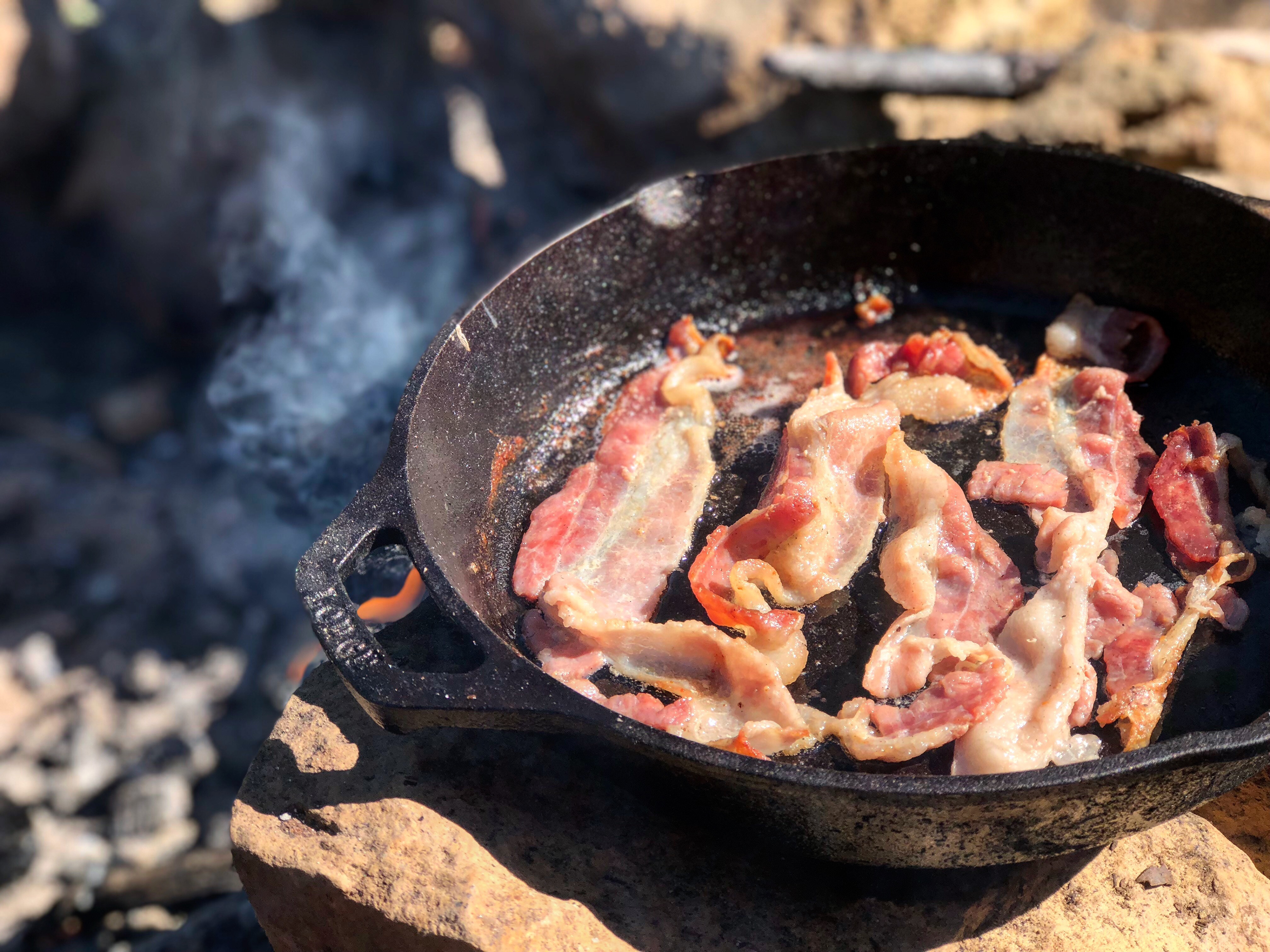 Bacon cooking