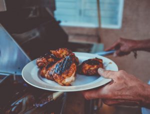BBQ chicken from the grill