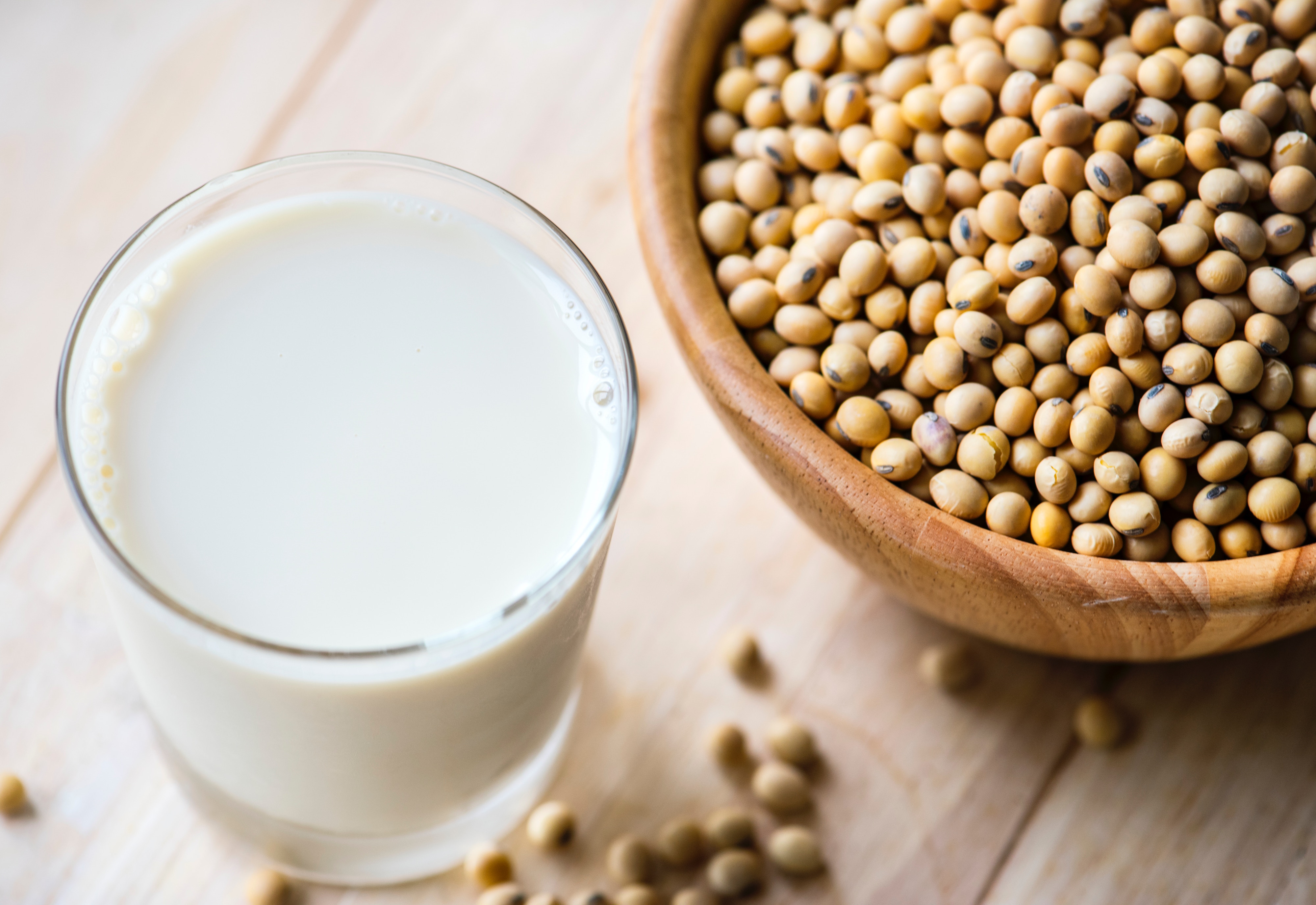 Dicamba-Proof Soybeans with a glass of milk