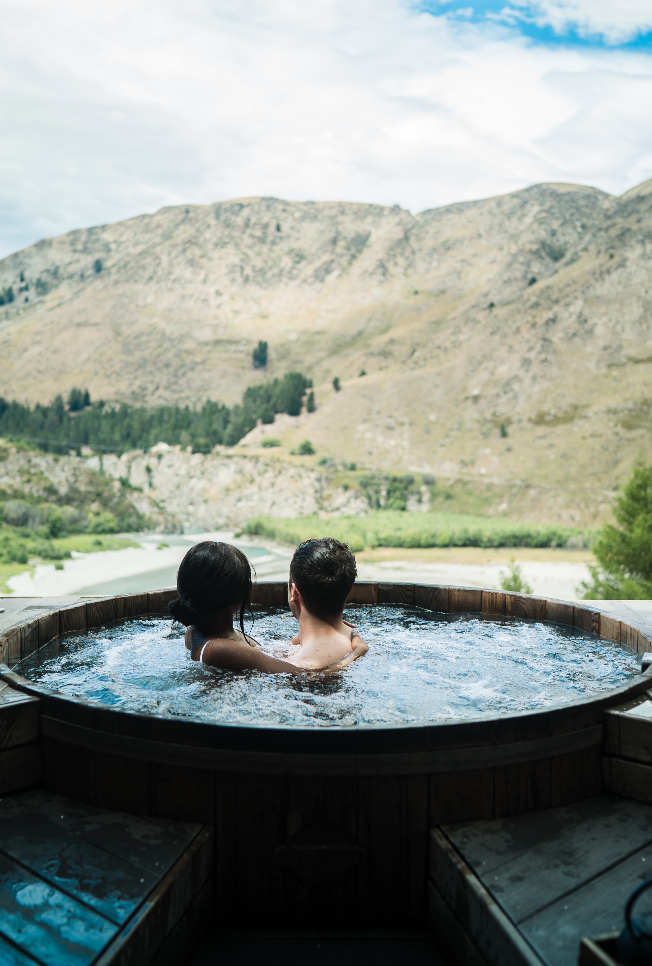Couple in hot tub in North Carolina