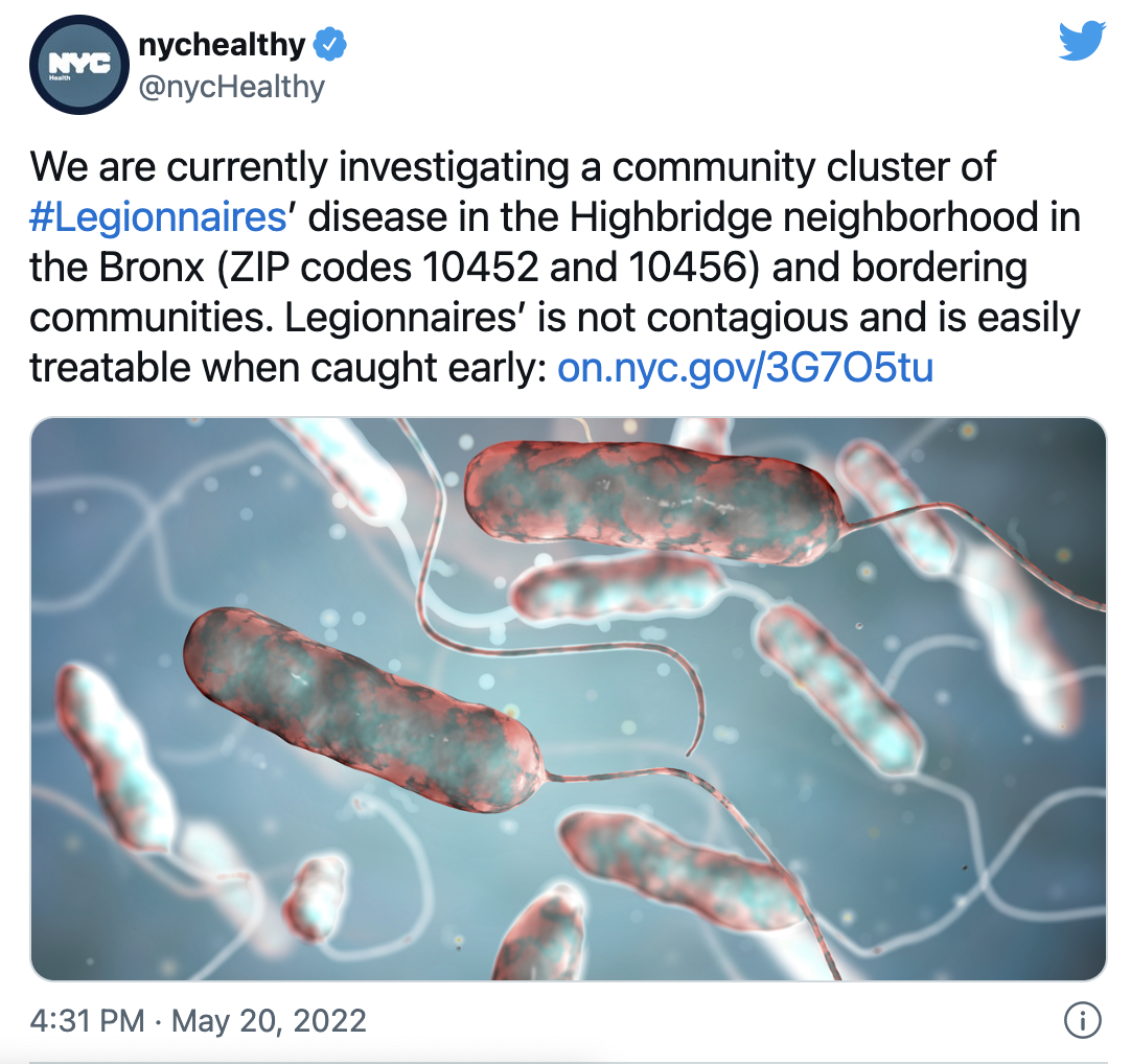 2022 Bronx Legionnaires Disease Outbreak